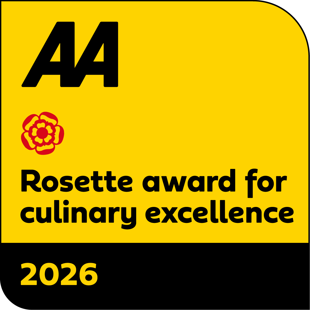 AA 1 Rosette award for culinary excellence 2026